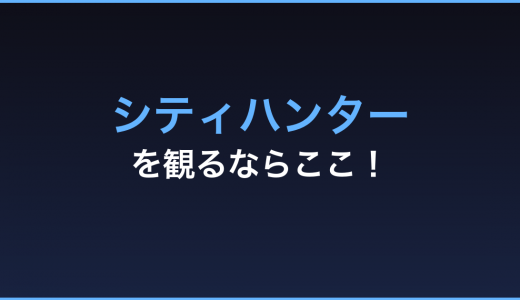 「シティハンター」のTVアニメ、劇場映画の動画をフルで無料視聴！